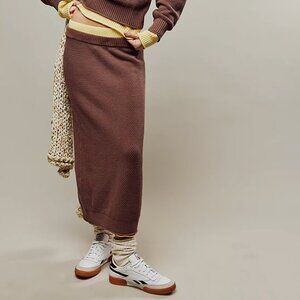 NEW Free People Hailee Sweater Set - SKIRT ONLY - Gulf Cocoa, XS